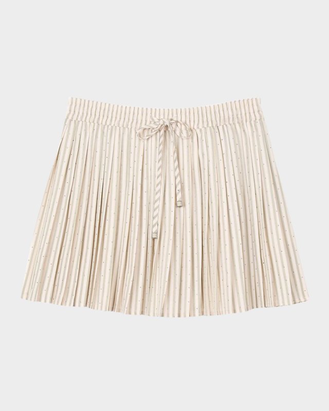 Stellie Embellished Striped Mini Skirt